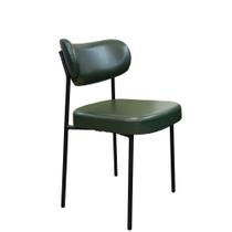 Cadeira Decorativa Sala De Jantar Lívia C01 material sintético Verde Musgo - Combo Stock Cadeira Decorativa Sala De Jantar Lívia C01 material sintético Verde Musgo - Combo Stock