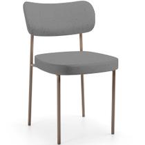 Cadeira Decorativa Sala De Jantar Melina Base Arena L02 Linho Cinza Escuro - Lyam Decor Cadeira Decorativa Sala De Jantar Melina Base Arena L02 Linho Cinza Escuro - Lyam Decor
