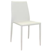 Cadeira Decorativa Sala e Cozinha Karma PVC Branca - Gran Belo