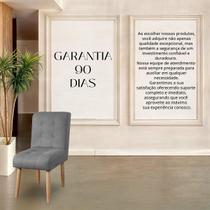 Cadeira Decorativa Sala Jantar Luna Suede Grafite para Quarto Sala salão recepção .