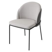 Cadeira Denali Nevada Or Design Revestimento em Tecido Cinza Base Aço Pintado Preto Cadeira Denali Nevada Or Design Revestimento em Tecido Cinza Base Aço Pintado Preto