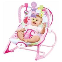 Cadeira Descanso Bebê Vibratória Musical Baby Style Rosa Elefante - 4079681065789
