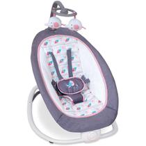 Cadeira Descanso Musical Vibratória 9 Kg Bird Mastela Cinza Pink