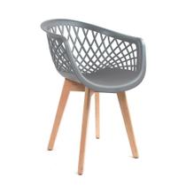 Cadeira Design Eames Wood Web Cinza