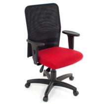 Cadeira Digitador com Braços Linha Tela Mesh Vermelho Cadeira Digitador com Braços Linha Tela Mesh Vermelho