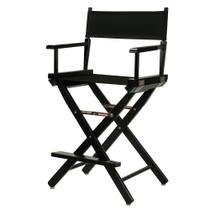 Cadeira Director's Chair Casual Home 24 com moldura preta e tela preta Cadeira Director's Chair Casual Home 24 com moldura preta e tela preta