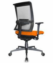 Cadeira Diretor com encosto Tela Mesh Linha Net Design Laranja - Design Office Móveis