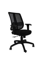 Cadeira Diretor Ergonômica Base Giratória Nylon Tela Mesh New Pr Work Led - Preta Cadeira Diretor Ergonômica Base Giratória Nylon Tela Mesh New Pr Work Led - Preta