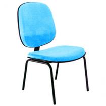 Cadeira Diretor Fixa Para Escritório Linha Uno Azul