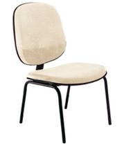 Cadeira Diretor Fixa para Escritório Linha Uno Bege