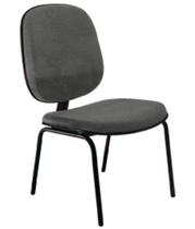 Cadeira Diretor Fixa para Escritório Linha Uno Cinza