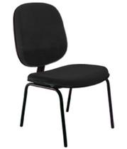 Cadeira Diretor Fixa para Escritório Linha Uno Preto