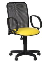 Cadeira Diretor Giratória Tela Soft Corano Amarelo