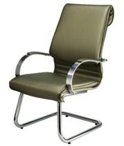 Cadeira Diretor Luxuosa com Braço Fixo Cromado Linha Chief - Design Office