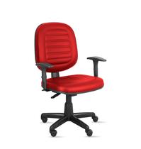Cadeira diretor ômega c/ costura ergonômica back system c/ braço regulável - revestimento viena - vermelho - pp163
