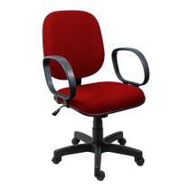 Cadeira Diretor Operativa Com Braço Tecido Vermelho - ULTRA Móveis - Ultra Móveis Corporativo