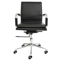 Cadeira Diretor Pelegrin em Couro PU PEL-8003L Preta Design Charles Eames Cadeira Diretor Pelegrin em Couro PU PEL-8003L Preta Design Charles Eames