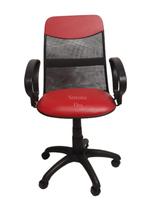 Cadeira diretor tela giratória com faixa - mecanismo relax - braço fixo corano vermelho Cadeira diretor tela giratória com faixa - mecanismo relax - braço fixo corano vermelho