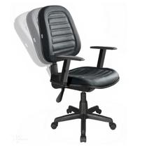 Cadeira Diretorzinha Back System Costurado C/ Braços Reguláveis Cor Preto MARTIFLEX 32996
