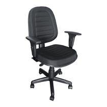 Cadeira Diretorzinha Back System Costurado C/ Braços Reguláveis Cor Preto MARTIFLEX