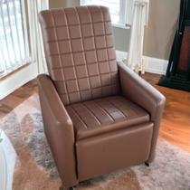 Cadeira do Papai Reclinável Grande Confortável material sintético Marrom
