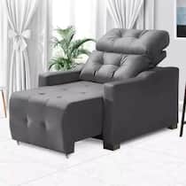 Cadeira Do Papai Reclinável Retrátil Grande Cinza Cadeira Do Papai Reclinável Retrátil Grande Cinza