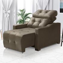 Cadeira Do Papai Reclinável Retrátil Grande Confortavel Marrom - MAM