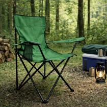 Cadeira Dobrável Aço Carbono Com Porta Copos Pesca Praia Acampamento Camping Com Bolsa de Transporte Cadeira Dobrável Aço Carbono Com Porta Copos Pesca Praia Acampamento Camping Com Bolsa de Transporte