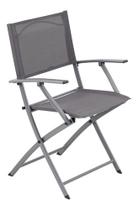 Cadeira Dobrável Aço Cinza 83x42x52cm Até 160kg - Premium - Naterial