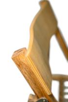 Cadeira dobrável assento de corda náutica encosto anatômico acabamento a óleo Natural