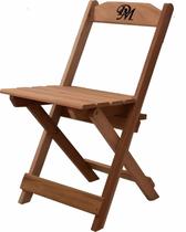 Cadeira Dobrável Bar Restaurante Madeira Natural Sem Pintura