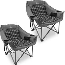 Cadeira Dobrável Bolosy XL para Camping, Alta Resistência 227 kg Cinza Cadeira Dobrável Bolosy XL para Camping, Alta Resistência 227 kg Cinza