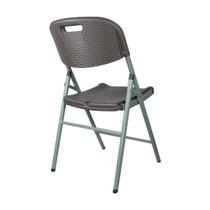 Cadeira Dobrável Camping Marrom Resistente Aço Revestimento Tecido Impermeável Portátil