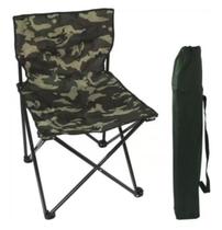 Cadeira dobravel camping pesca camuflada banqueta portatil com bolsa viagem