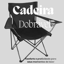 Cadeira Dobrável Camping Retrátil Porta Copo até 150kg Praia Pesca Parque Confortável Cadeira Dobrável Camping Retrátil Porta Copo até 150kg Praia Pesca Parque Confortável