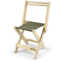 Cadeira Dobrável Camping Suporta até 100kg Bege/Verde