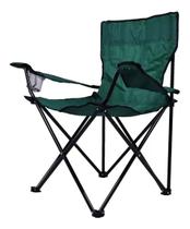 Cadeira Dobrável Com Apoio Camping Pesca + Bolsa - Verde - Mister