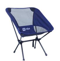 Cadeira Dobrável Compacta Pocket Ultra Leve Suporta 90kg Ntk Cor Azul