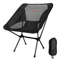 Cadeira Dobrável De Camping Pesca Preta Tela Suporta 140kg