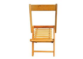 Cadeira dobrável de madeira
