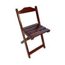 Cadeira Dobrável de Madeira Maciça Imbuia - WOOD MOBILIA