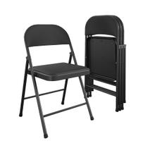 Cadeira Dobrável de Tecido COSCO SmartFold, Pacote com 4, Preta Cadeira Dobrável de Tecido COSCO SmartFold, Pacote com 4, Preta