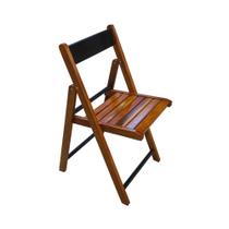 Cadeira Dobravel em Madeira Robusta Black - Castanho