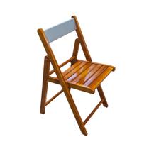 Cadeira Dobravel em Madeira Robusta Silver - Castanho