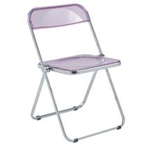 Cadeira dobrável LeisureMod Lawrence Magenta em acrílico com estrutura metálica Cadeira dobrável LeisureMod Lawrence Magenta em acrílico com estrutura metálica
