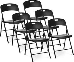 Cadeira dobrável Oline Indoor Outdoor Plastic 160 kg Capacidade x6
