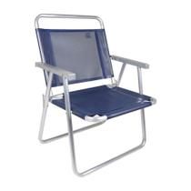 Cadeira Dobrável Oversize Azul Alumínio Mor