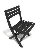 Cadeira dobravél plastico rústica preta reforçada