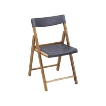 Cadeira Dobrável Potenza Grafite em Madeira Teca com Acabamento Natural Tramontina 13797/992