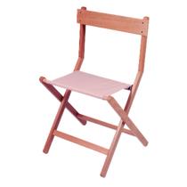 Cadeira Dobrável Tramontina Finger Madeira Tauarí Verniz Assento em Tecido